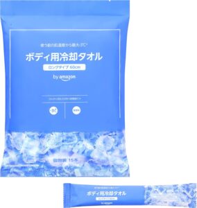 ボディ用冷却タオル 個包装15本入り